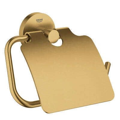 Grohe Essentials Kapaklı Tuvalet Kağıtlığı Fırçalı Altın 40367GN1 - 1