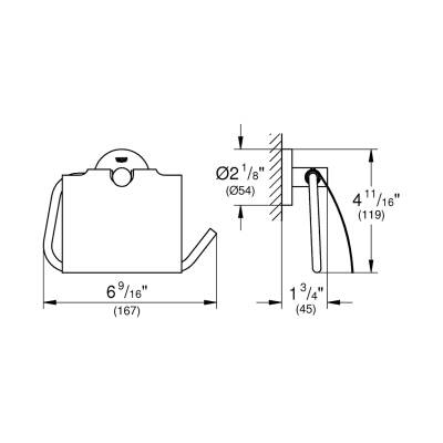 Grohe Essentials Kapaklı Tuvalet Kağıtlığı Sert Grafit 40367A01 - 2