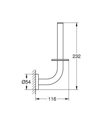Grohe Essentials Dikey Tuvalet Kağıtlığı, Mat Siyah 1024692430 - 3