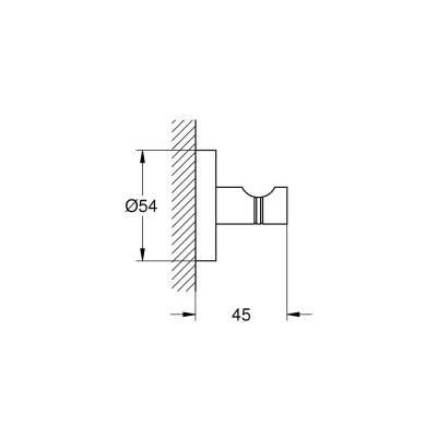 Grohe Essentials Tekli Havlu/Bornoz Askısı Sert Grafit 40364A01 - 2
