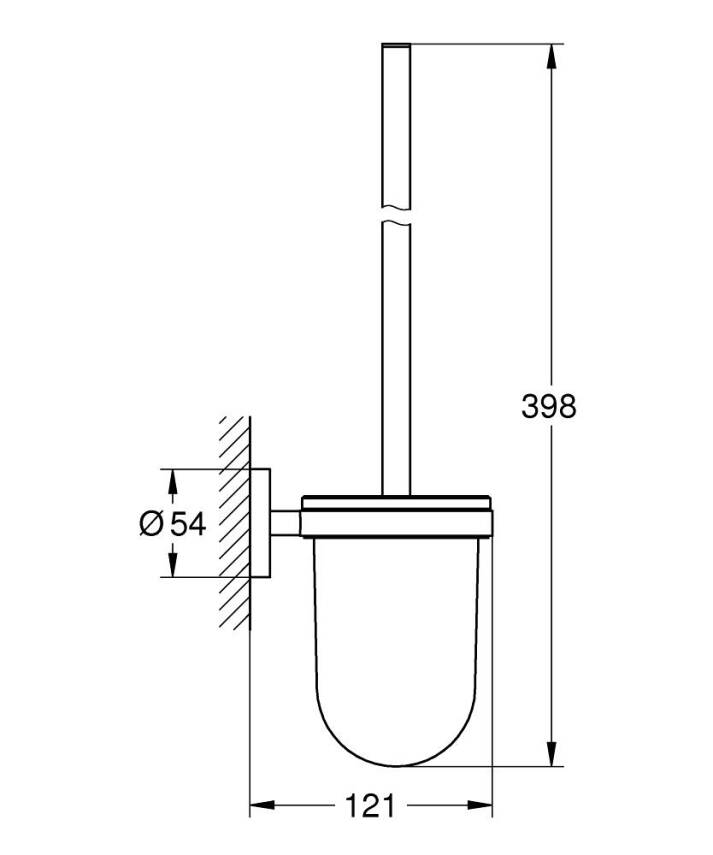 Grohe Essentials Toilet Brush Set Mat Siyah 1024682430 - 3