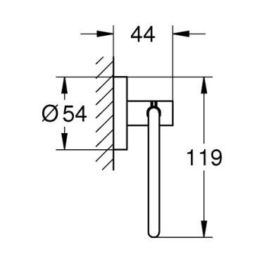 Grohe Essentials Tuvalet Kağıtlığı Fırçalı Sert Grafit 40689AL1 - 2