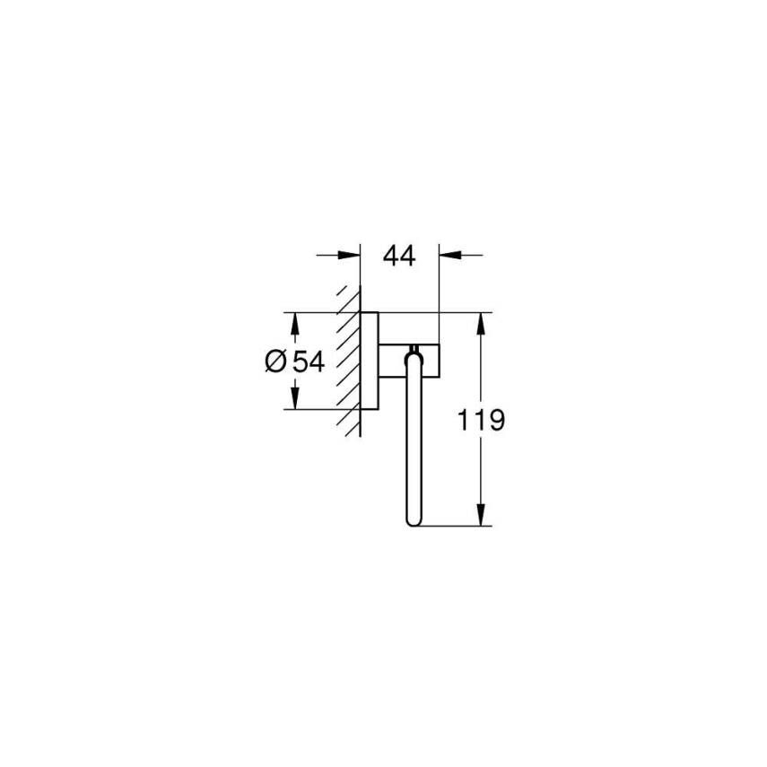 Grohe Essentials Tuvalet Kağıtlığı, Sert Grafit 40689A01 - 2