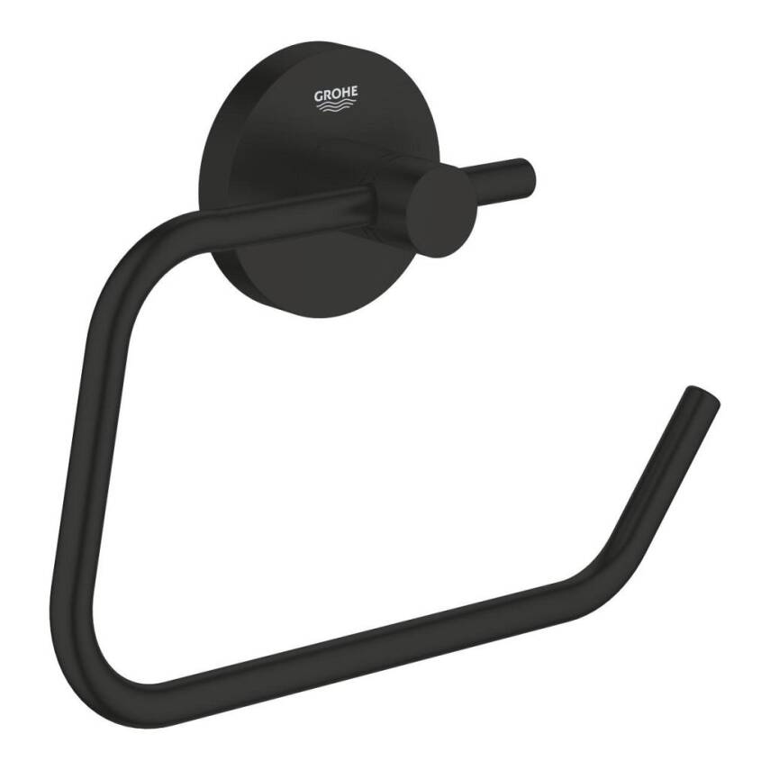 Grohe Essentials Tuvalet Kağıtlığı w/o Cover Mat Siyah 1024722430 - 1