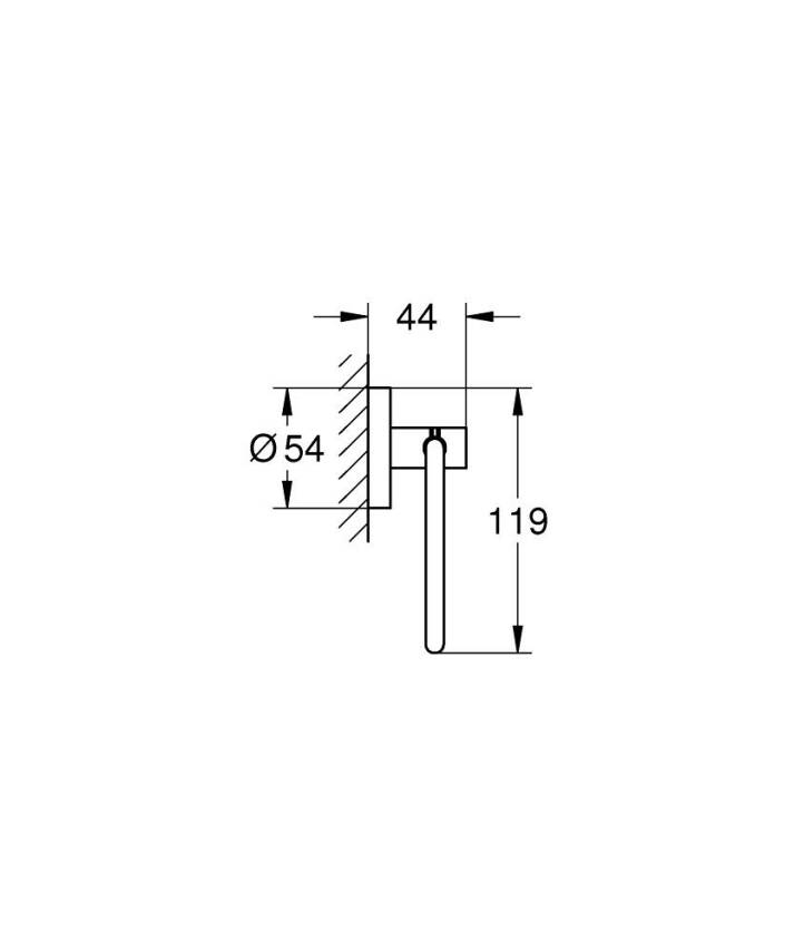 Grohe Essentials Tuvalet Kağıtlığı w/o Cover Mat Siyah 1024722430 - 3
