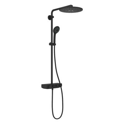 Grohe Euphoria SmartControl 310 Duo Duş Sistemi Duvara Monte Termostatik Bataryalı Duş Kolonu Mat Siyah 22120KF0 - 1