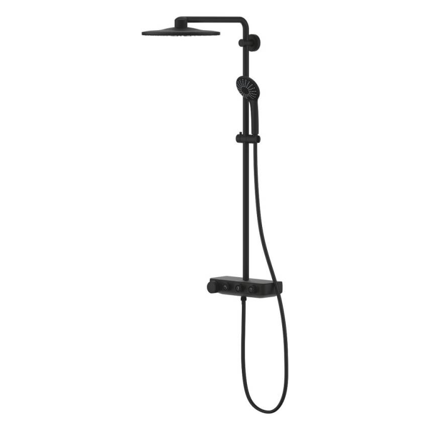 Grohe Euphoria SmartControl 310 Duo Duş Sistemi Duvara Monte Termostatik Bataryalı Duş Kolonu Mat Siyah 22120KF0 - 3