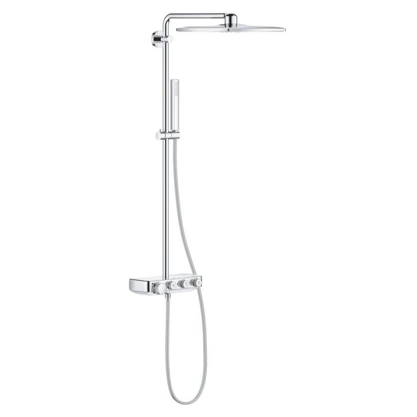 Grohe Euphoria SmartControl System 310 Cube Duo Duvara Monte Termostatik Bataryalı Duş Kolonu Krom 26508000 - 1