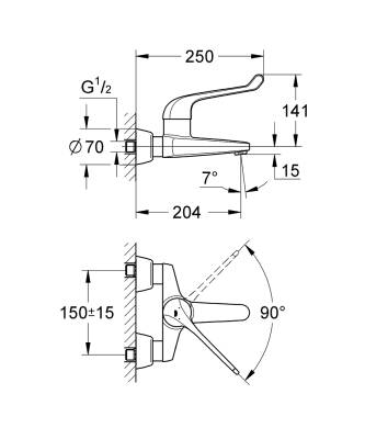 Grohe Euroeco Special / SSC Lavabo Bataryası Krom 32795000 - 2