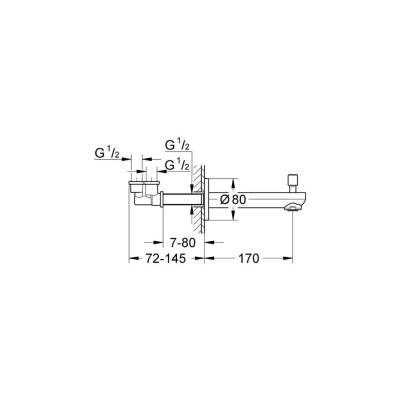 Grohe Eurosmart Cosmopolitan Çıkış Ucu (Sıva Üstü Grubu) 13262000 - 2