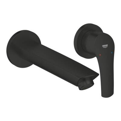 Grohe Eurosmart Duvardan Ankastre Lavabo Bataryası (Sıva Üstü Grubu) M-Boy Mat Siyah 293382433 - 1