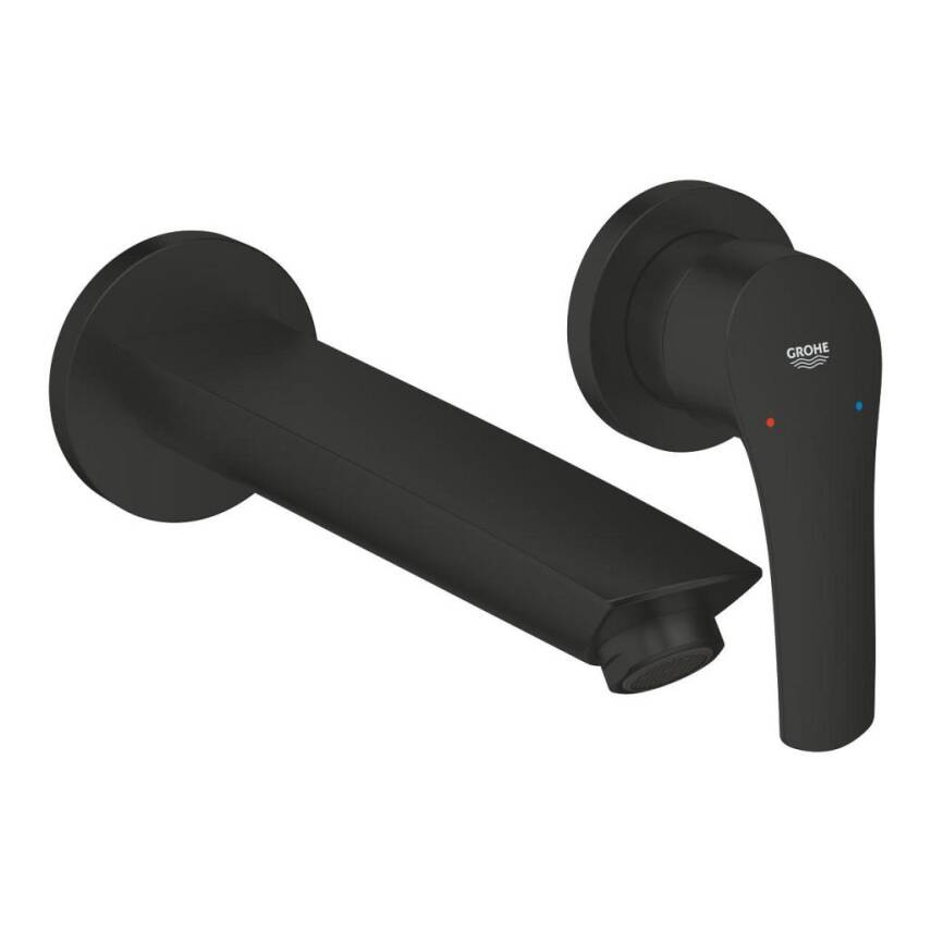 Grohe Eurosmart Duvardan Ankastre Lavabo Bataryası (Sıva Üstü Grubu) M-Boy Mat Siyah 293382433 - 1