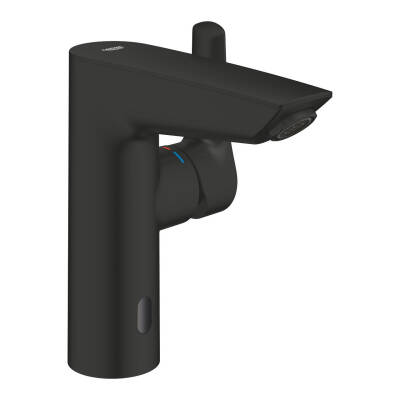 Grohe Eurosmart Fotoselli ve Manuel Kullanım Lavabo Bataryası (Pilli, Çift Su Girişli), Mat Siyah 239752433 - 1