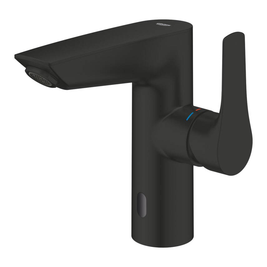 Grohe Eurosmart Fotoselli ve Manuel Kullanım Lavabo Bataryası (Pilli, Çift Su Girişli), Mat Siyah 239752433 - 4