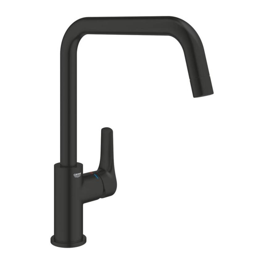 Grohe Eurosmart Kuğu Borulu Eviye Bataryası Mat Siyah 305672430 - 1