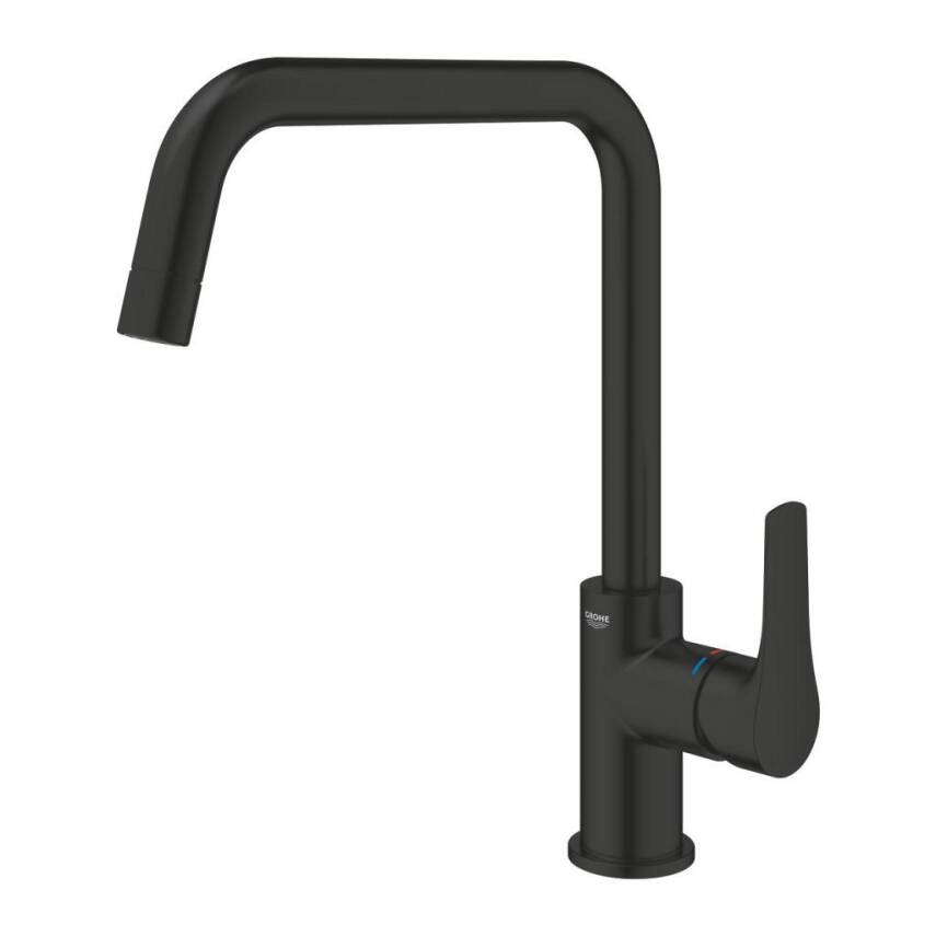 Grohe Eurosmart Kuğu Borulu Eviye Bataryası Mat Siyah 305672430 - 2