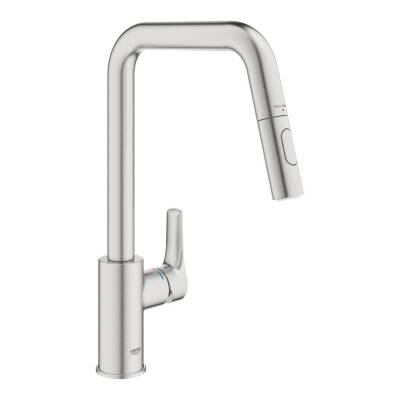 Grohe Eurosmart Kuğu Borulu Eviye Bataryası Paslanmaz Çelik 30619DC0 - 1