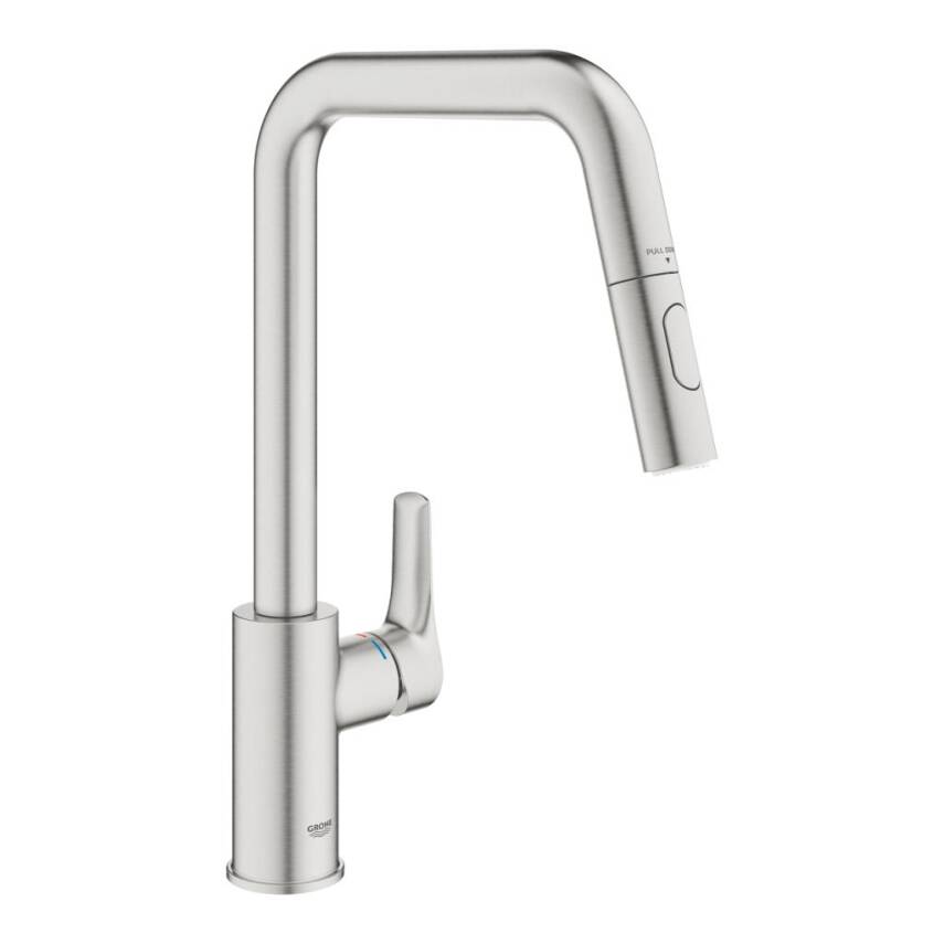 Grohe Eurosmart Kuğu Borulu Eviye Bataryası Paslanmaz Çelik 30619DC0 - 1