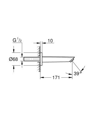 Grohe Eurosmart Tub Spout Exp Mat Siyah 134482433 - 4
