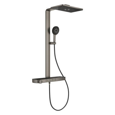 Grohe Rainshower Aqua Pure SmartControl Duş Sistemi, Duvara Monte, Termostatik Bataryalı Duş Kolonu, Fırçalı Sert Grafit 100961AL00 - 2