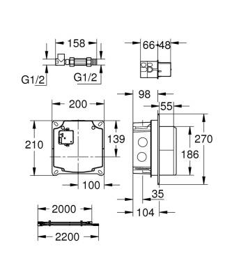 Grohe Fotoselli Bataryalar İçin İç Gövde 36264001 - 2