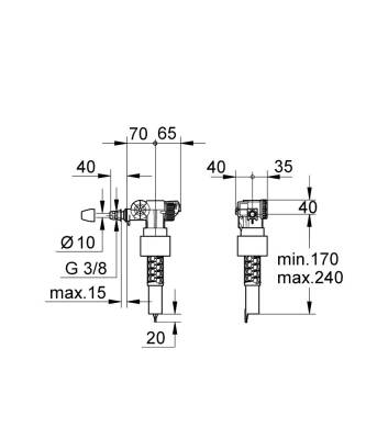 Grohe Gömme Rezervuar İç Takımı Doldurma Grubu Flatör Şamandıra 37095000 - 2