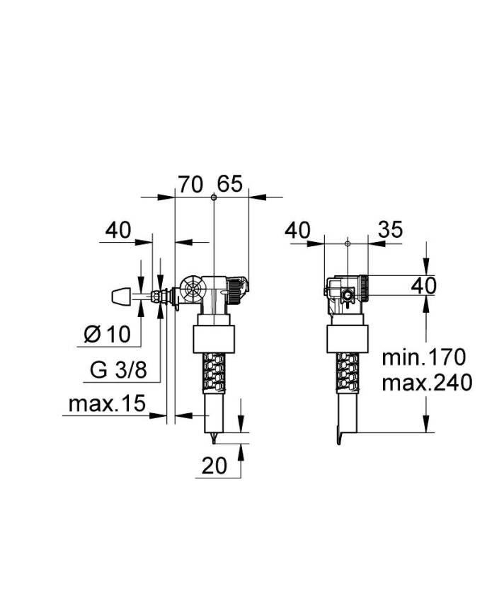 Grohe Gömme Rezervuar İç Takımı Doldurma Grubu Flatör Şamandıra 37095000 - 2