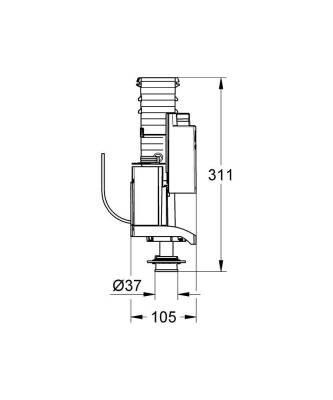 Grohe Gömme Rezervuar İç Takımı Pnömatik Boşaltma Grubu 42320000 - 2