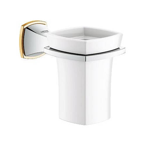 Grohe Grandera Seramik Fırçalık Ve Tutacağı Krom-Altın 40626IG0 - 1