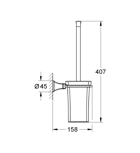 Grohe Grandera Tuvalet Fırçası Seti Krom-Altın 40632IG0 - 2