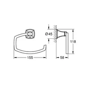 Grohe Grandera Tuvalet Kağıtlığı Krom/Altın 40908IG0 - 2