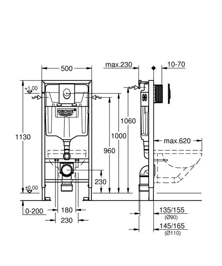 Grohe Grohe Rapid SL Gömme Rezervuar (Kumanda Paneli Dahil) 38721001 - 2