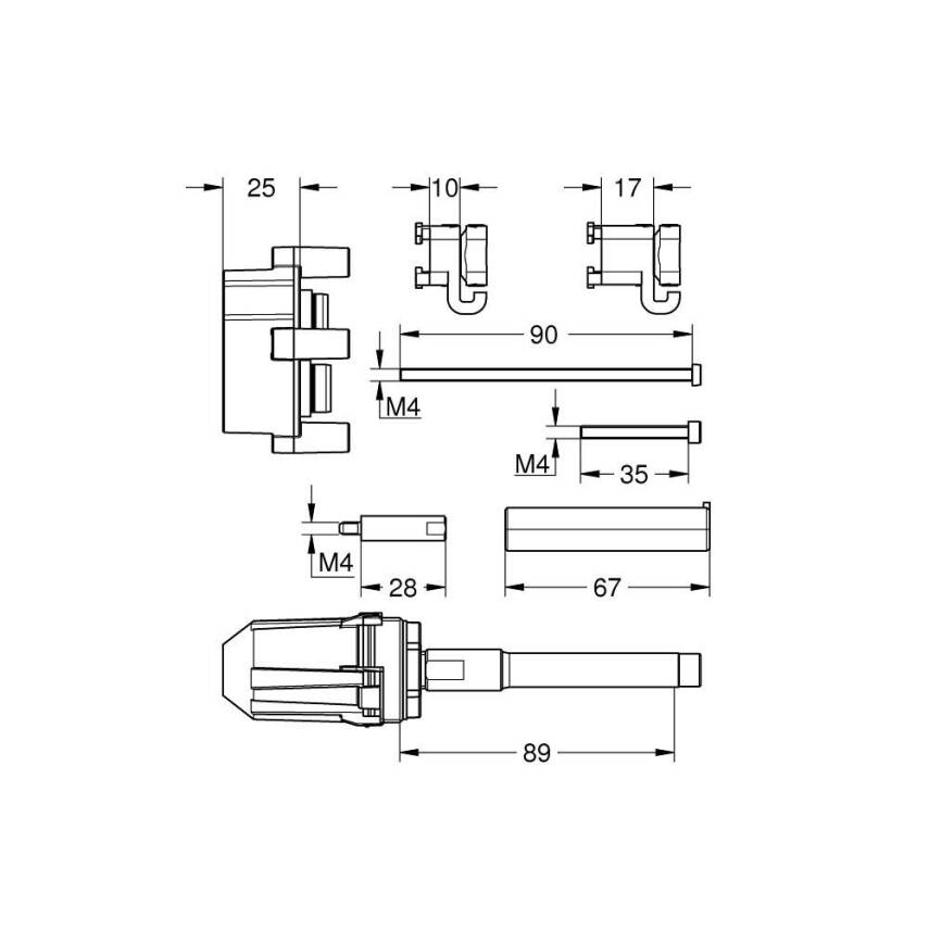 Grohe Universal Uzatma Seti, 25 mm 14056000 - 2