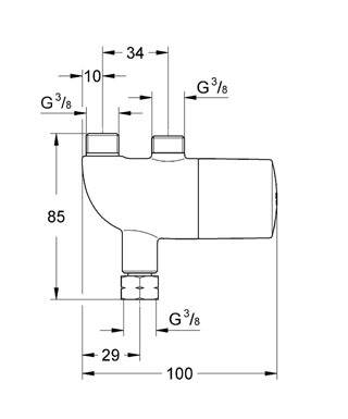 Grohe Grohtherm Micro Termostatik Oransal Valf Krom 34487000 - 2