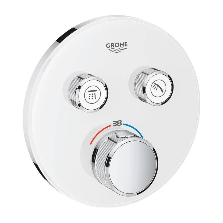 Grohe Grohtherm Smartcontrol Ankastre Termostatik Banyo Bataryası Beyaz (Sıva Üstü Grubu) 29151LS0 - 1