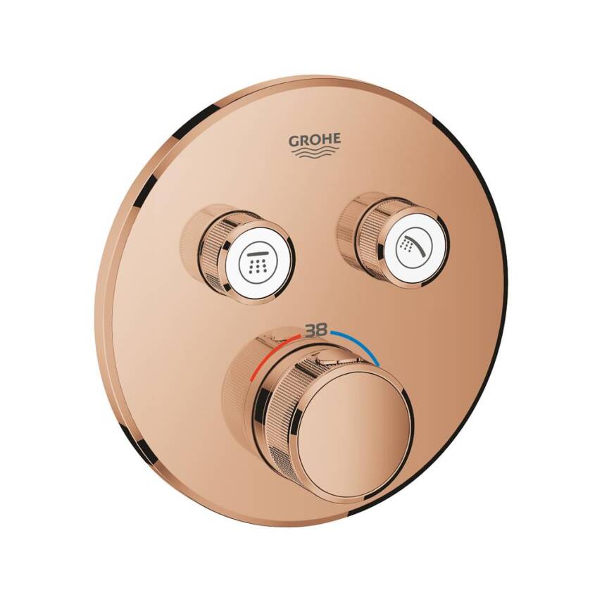 Grohe Grohtherm SmartControl Ankastre Termostatik Banyo/Duş Bataryası (Sıva Üstü Grubu) 2 Yollu Bakır 29119DA0 - 1
