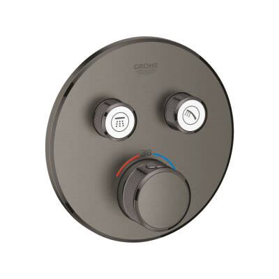 Grohe Grohtherm SmartControl Ankastre Termostatik Banyo/Duş Bataryası (Sıva Üstü Grubu) 2 Yollu Fırçalı Sert Grafit 29119AL0 - 1
