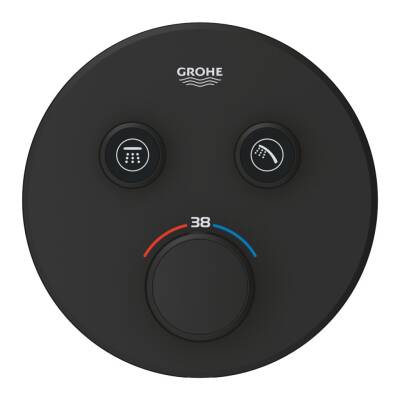 Grohe Grohtherm SmartControl Ankastre Termostatik Banyo/Duş Bataryası (Sıva Üstü Grubu) 2 Yollu Mat Siyah 29507KF0 - 2