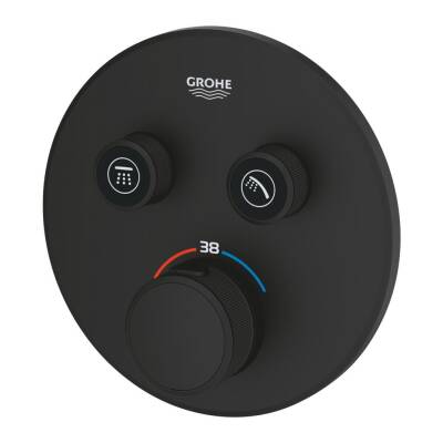 Grohe Grohtherm SmartControl Ankastre Termostatik Banyo/Duş Bataryası (Sıva Üstü Grubu) 2 Yollu Mat Siyah 29507KF0 - 3