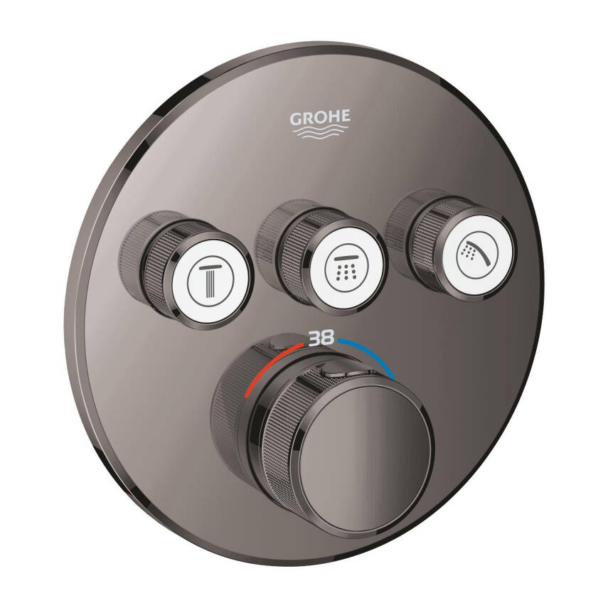 Grohe Grohtherm SmartControl Ankastre Termostatik Banyo/Duş Bataryası (Sıva Üstü Grubu) 3 Yollu Sert Grafit 29121A00 - 3