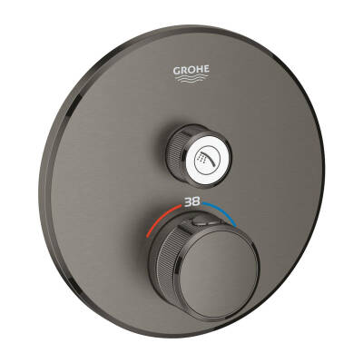 Grohe Grohtherm SmartControl Ankastre Termostatik Duş Bataryası (Sıva Üstü Grubu), Fırçalı Sert Grafit 29118AL0 - 1