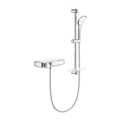 Grohe Grohtherm SmartControl Termostatik Duş Bataryası ve Sürgülü El Duş Takımı Krom 34720000 - 1