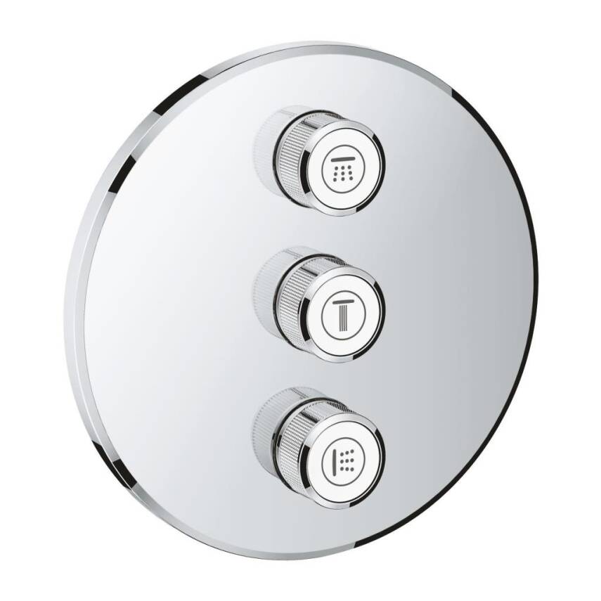 Grohe Grohtherm Smartcontrol Üç Noktadan Akış Kontrollü Kumanda Krom 29122000 - 1