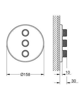 Grohe Grohtherm Smartcontrol Üç Noktadan Akış Kontrollü Kumanda Krom 29122000 - 2