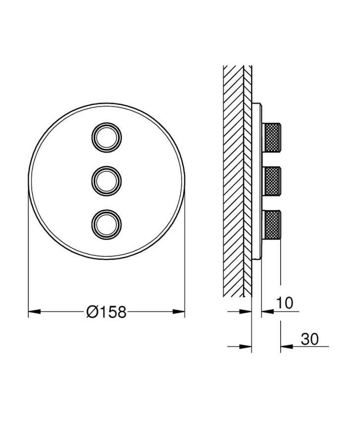 Grohe Grohtherm Smartcontrol Üç Noktadan Akış Kontrollü Kumanda Krom 29122000 - 2