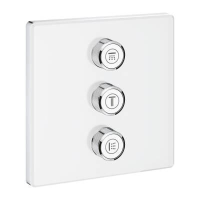 Grohe Grohtherm SmartControl Üç Valfli Akış Kontrollü Yönlendirici (Sıva Üstü Grubu), Ay Beyazı 29158LS0 - 1