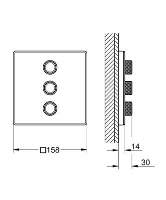 Grohe Grohtherm SmartControl Üç Valfli Akış Kontrollü Yönlendirici (Sıva Üstü Grubu), Ay Beyazı 29158LS0 - 2