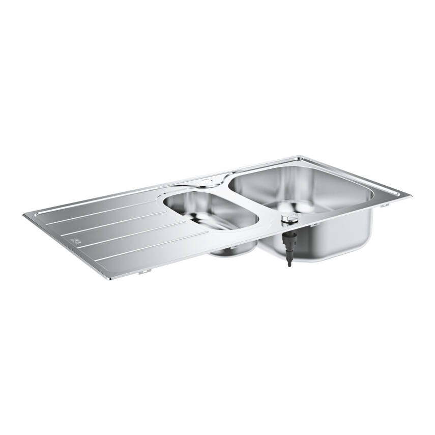 Grohe K200 Damlalıklı 1,5 Gözlü Eviye Paslanmaz Çelik (96,5x50 cm) 31564SD1 - 1