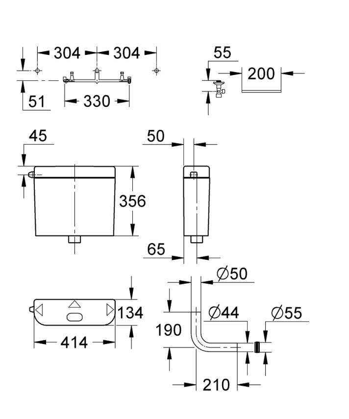 Grohe Klozet İçin Rezervuar 37355SH0 - 6