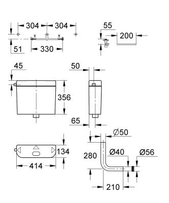 Grohe Klozet İçin Rezervuar 38372SH0 - 6